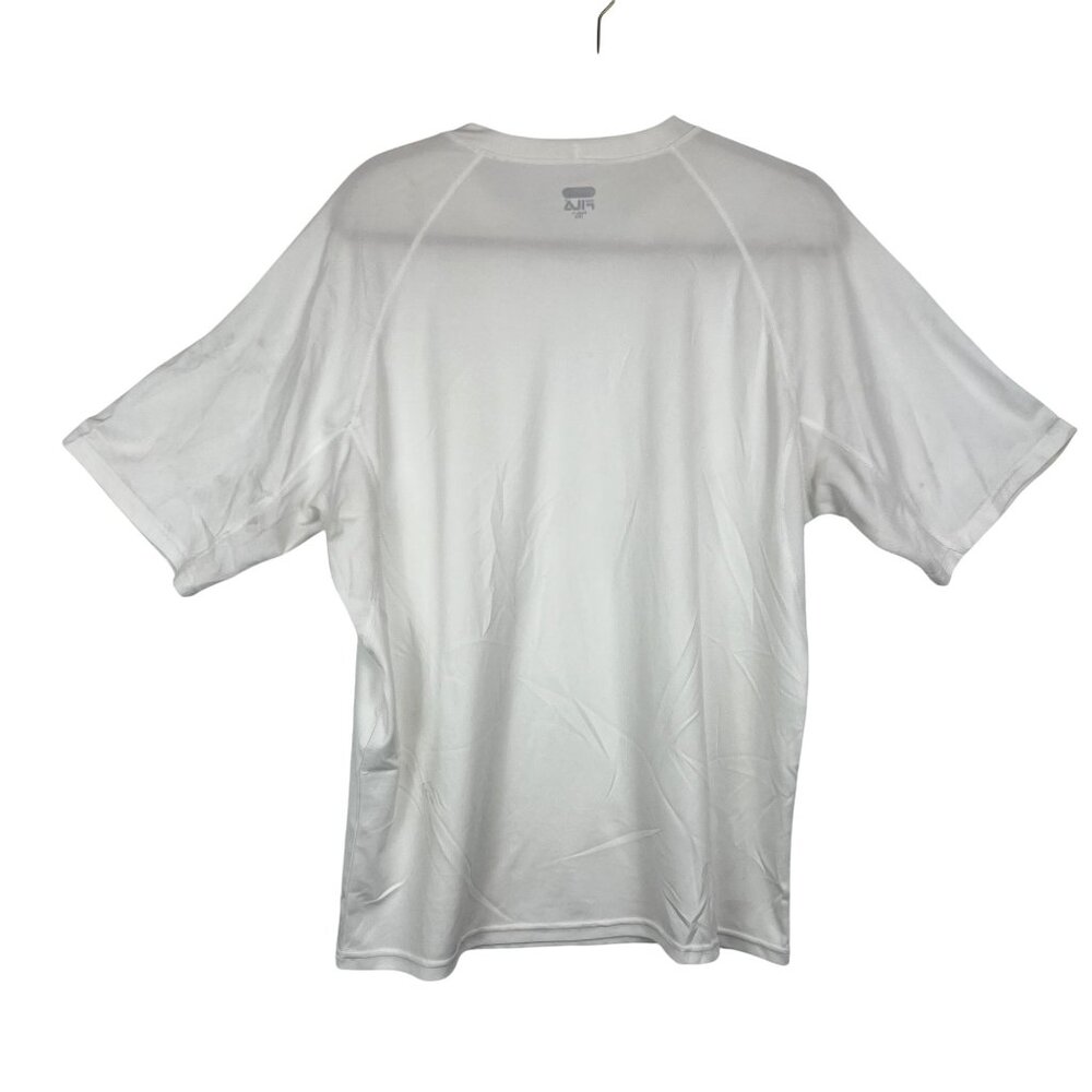 Fila Performa Mens White Crew T-Shirt XL Made in USA - Picture 2 of 12